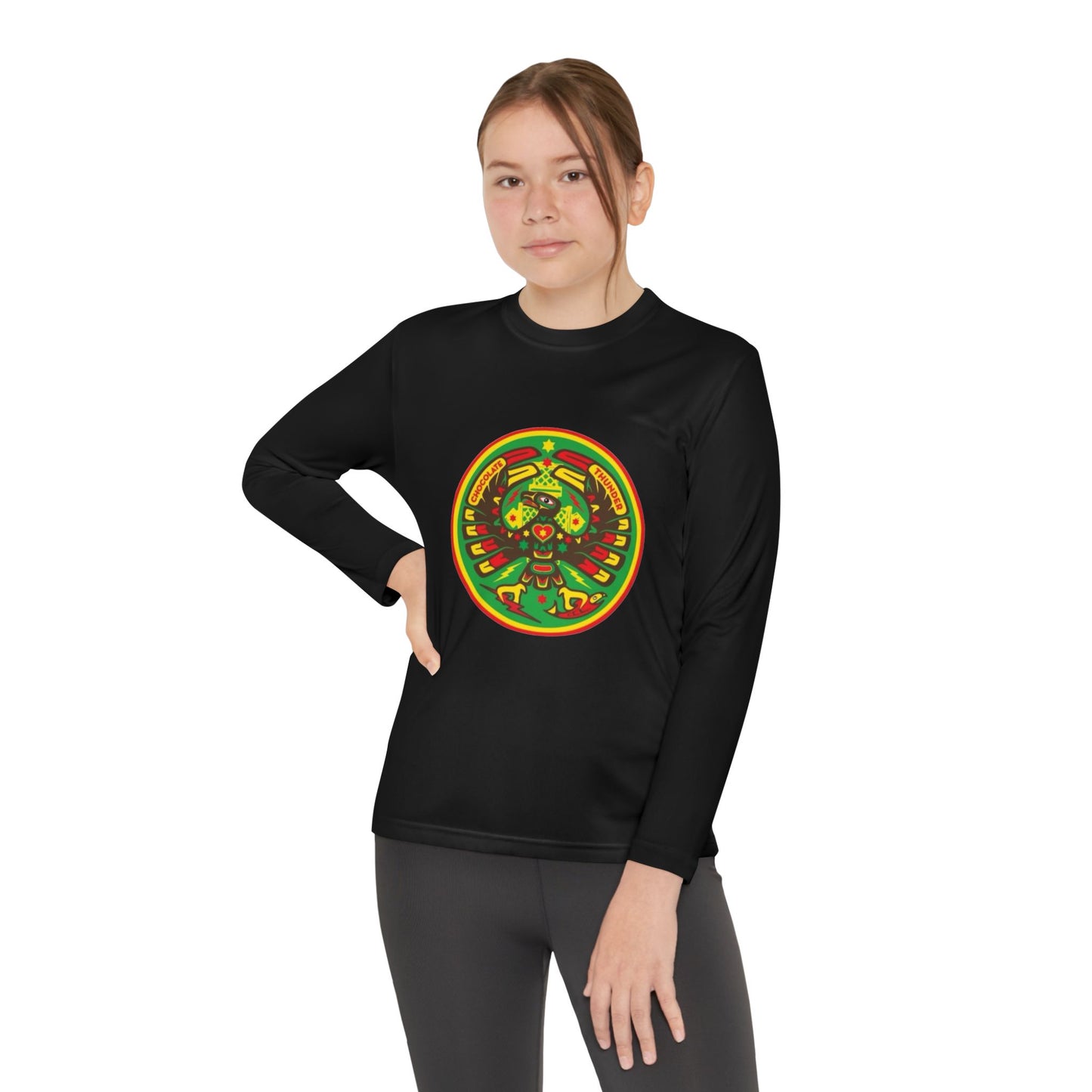 Youth Long Sleeve Spirit Tee, Cool Youth Tee, Vibrant Kid's Shirt, Summer Style, Artsy Gift, Unisex Long Sleeve