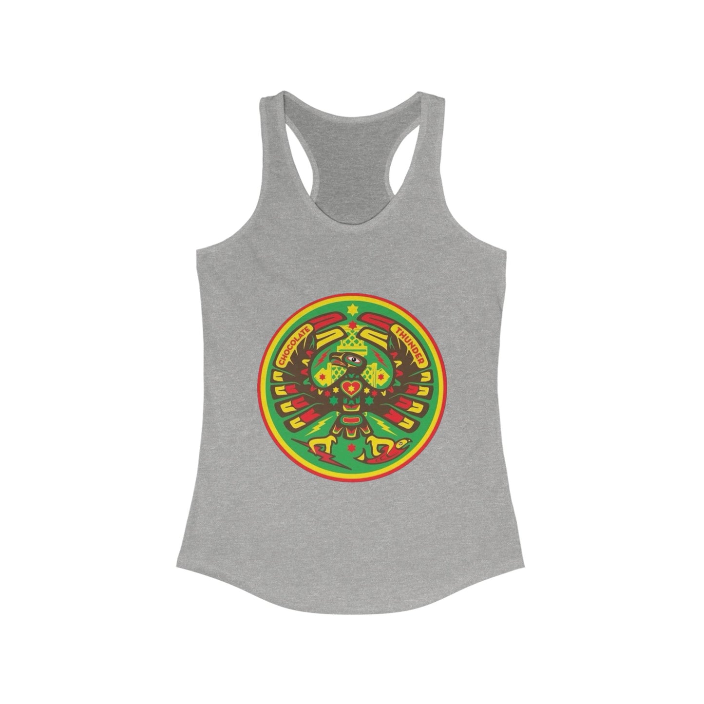 Vibrant Women's Ideal Racerback Tank - Bohemian Art Top, Summer Clothing, Festival Wear, Gift for Her, Ethnic Style Shirt