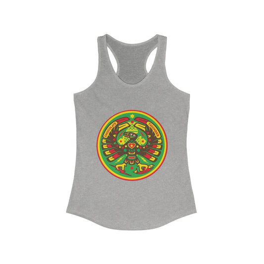 Vibrant Women's Ideal Racerback Tank - Bohemian Art Top, Summer Clothing, Festival Wear, Gift for Her, Ethnic Style Shirt