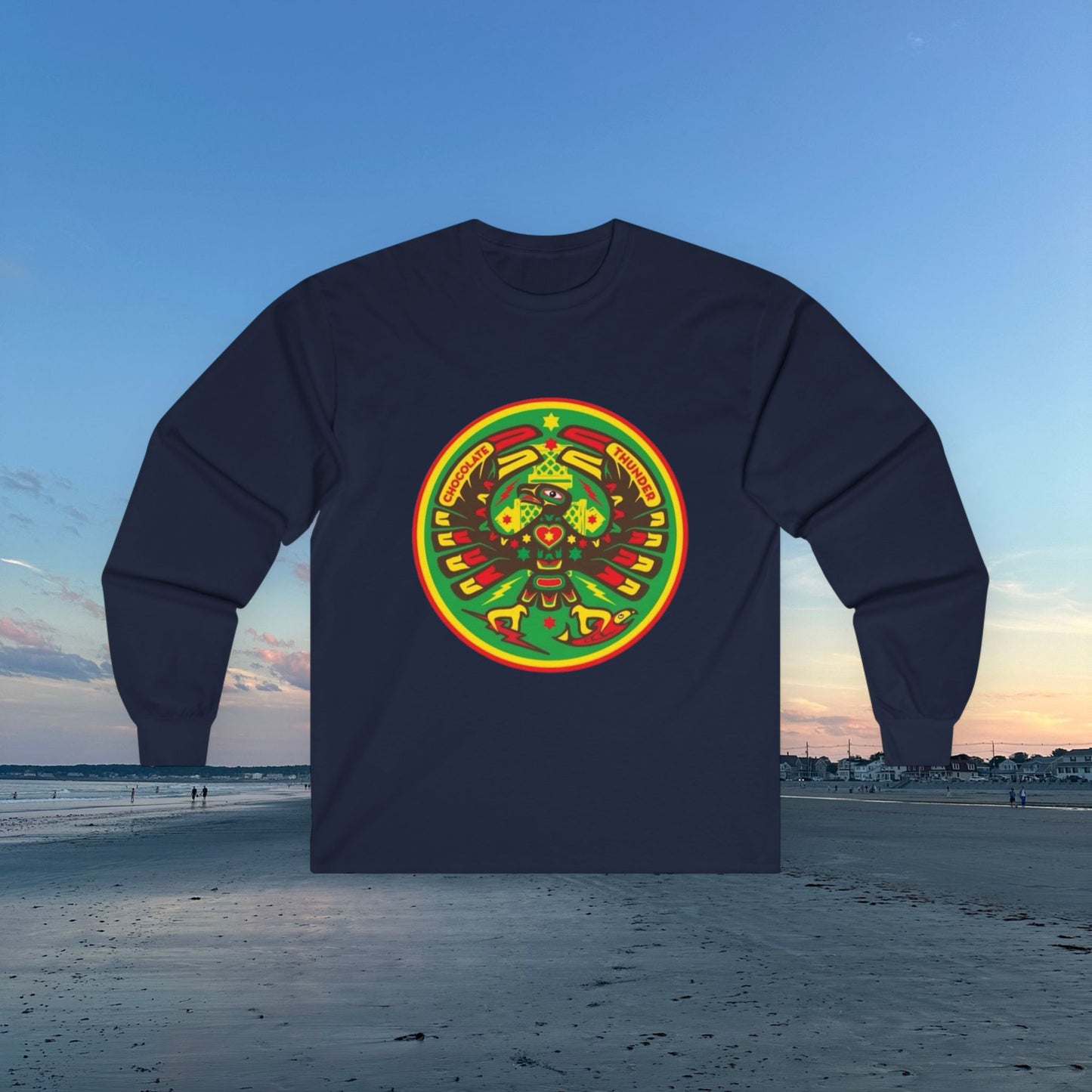 Vibrant Long Sleeve Tee with Inspirational Art, Unisex Cotton Shirt for Bohemian, Festival Wear, Eco-Conscious Style, Gift Idea