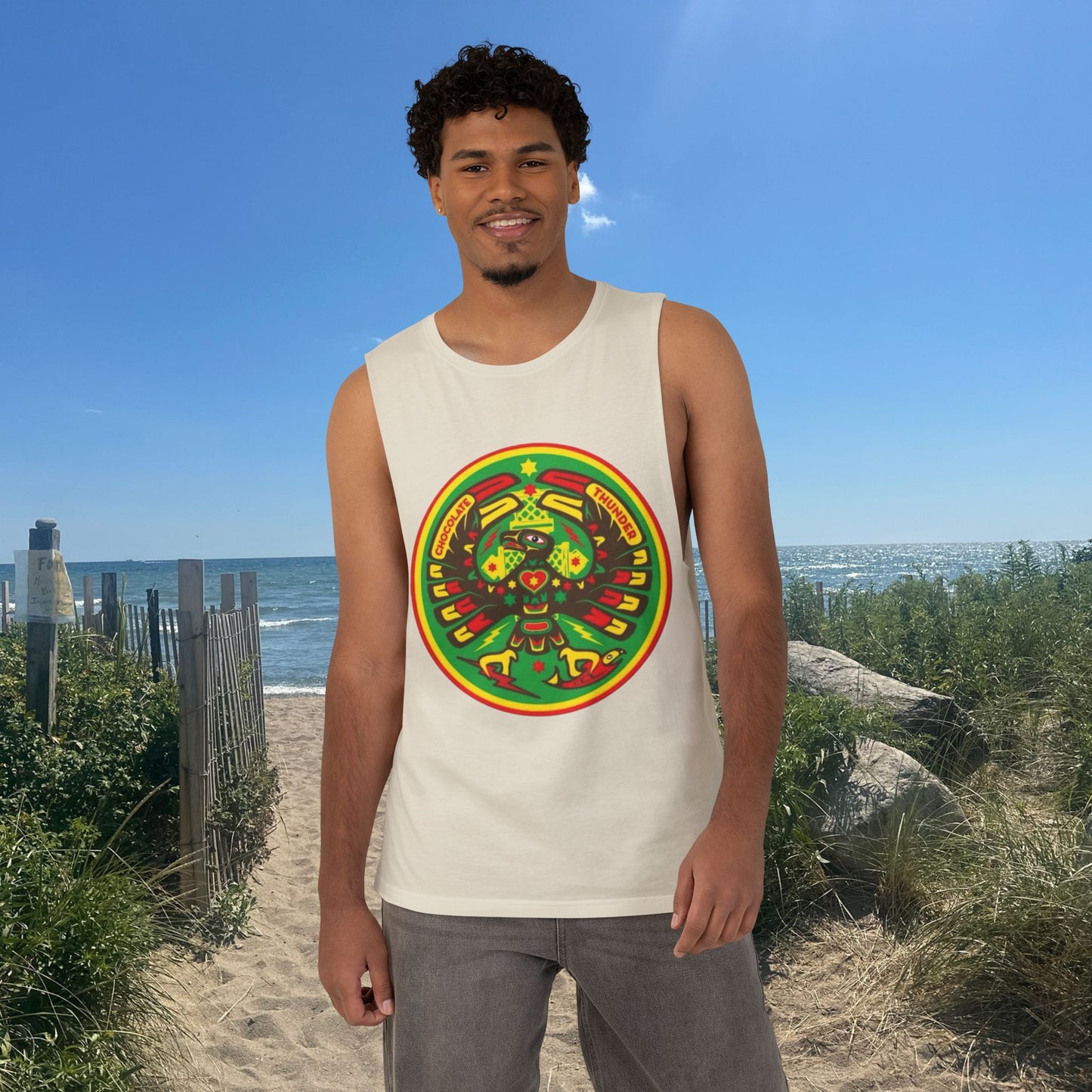 Colorful Unisex Barnard Tank - Vibrant Graphic Sleeveless Top for Festivals, Summer Wear, Relaxing Days, Gifts