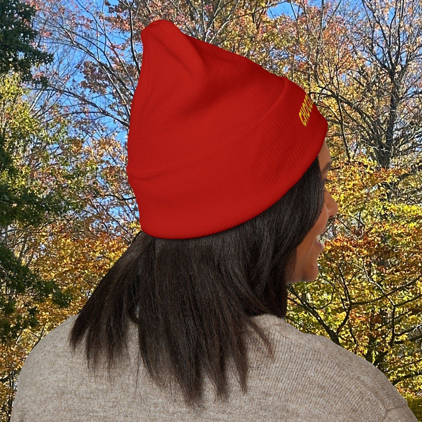 Embroidered Classic Cuffed Beanie - Cozy Winter Hat, Gifts for Her, Warm Beanie, Stylish Headwear, Trendy Knit Cap