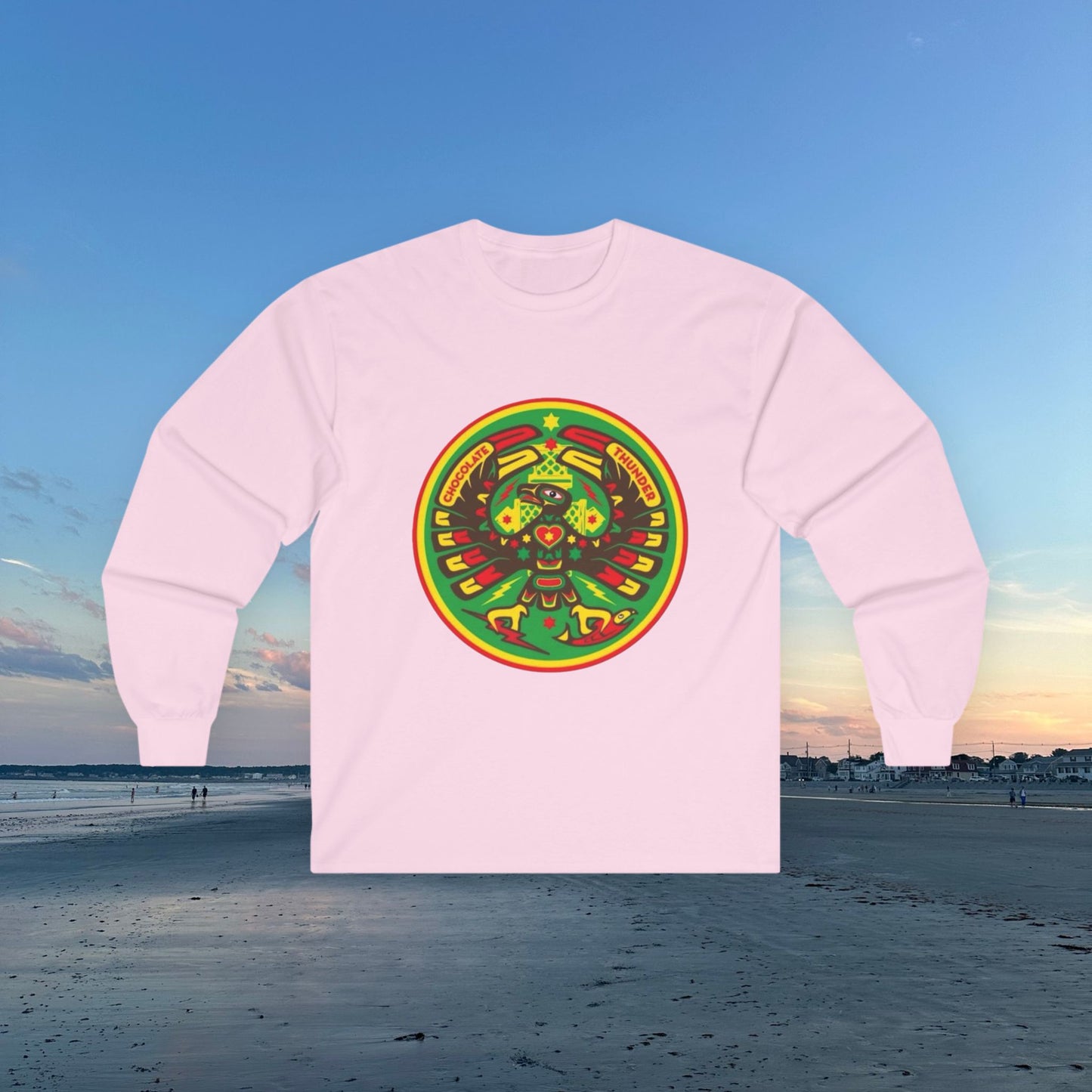 Vibrant Long Sleeve Tee with Inspirational Art, Unisex Cotton Shirt for Bohemian, Festival Wear, Eco-Conscious Style, Gift Idea