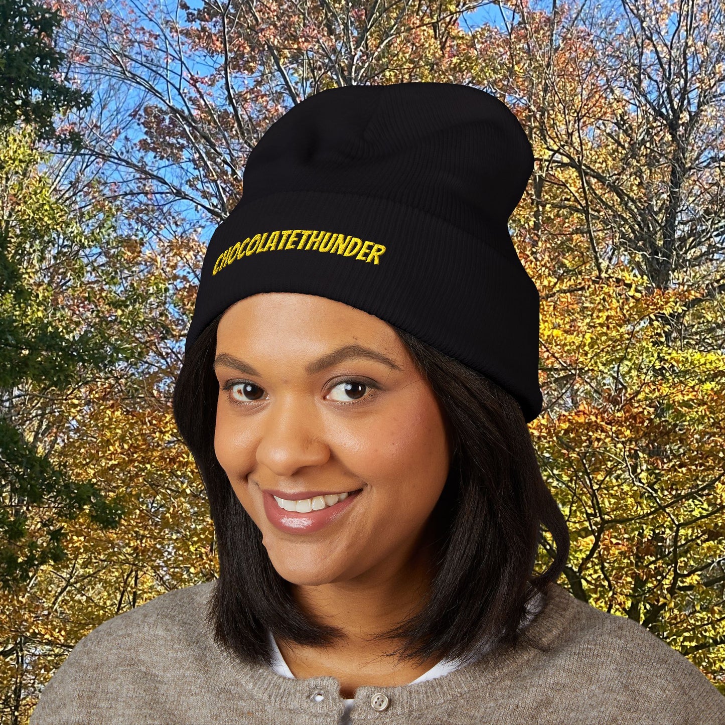 Embroidered Classic Cuffed Beanie - Cozy Winter Hat, Gifts for Her, Warm Beanie, Stylish Headwear, Trendy Knit Cap