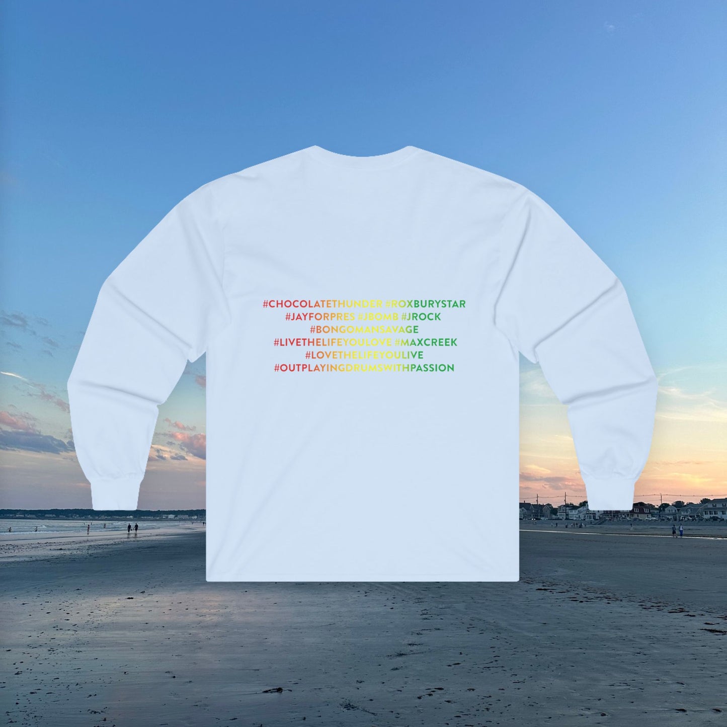 Vibrant Long Sleeve Tee with Inspirational Art, Unisex Cotton Shirt for Bohemian, Festival Wear, Eco-Conscious Style, Gift Idea