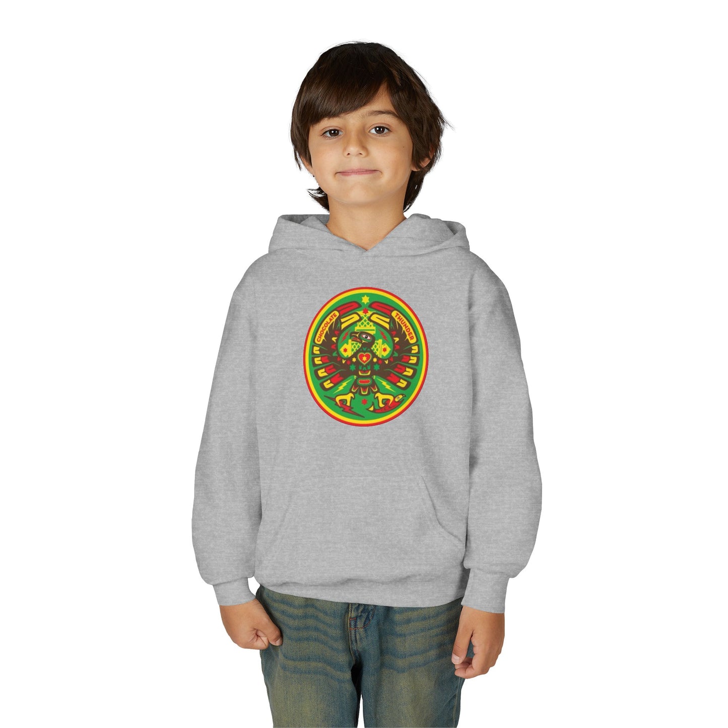 Vibrant Youth Hooded Sweatshirt, Unique Graphic Hoodie, Colorful Apparel for Kids, Stylish Gift for Birthdays, Cool Casual Wear