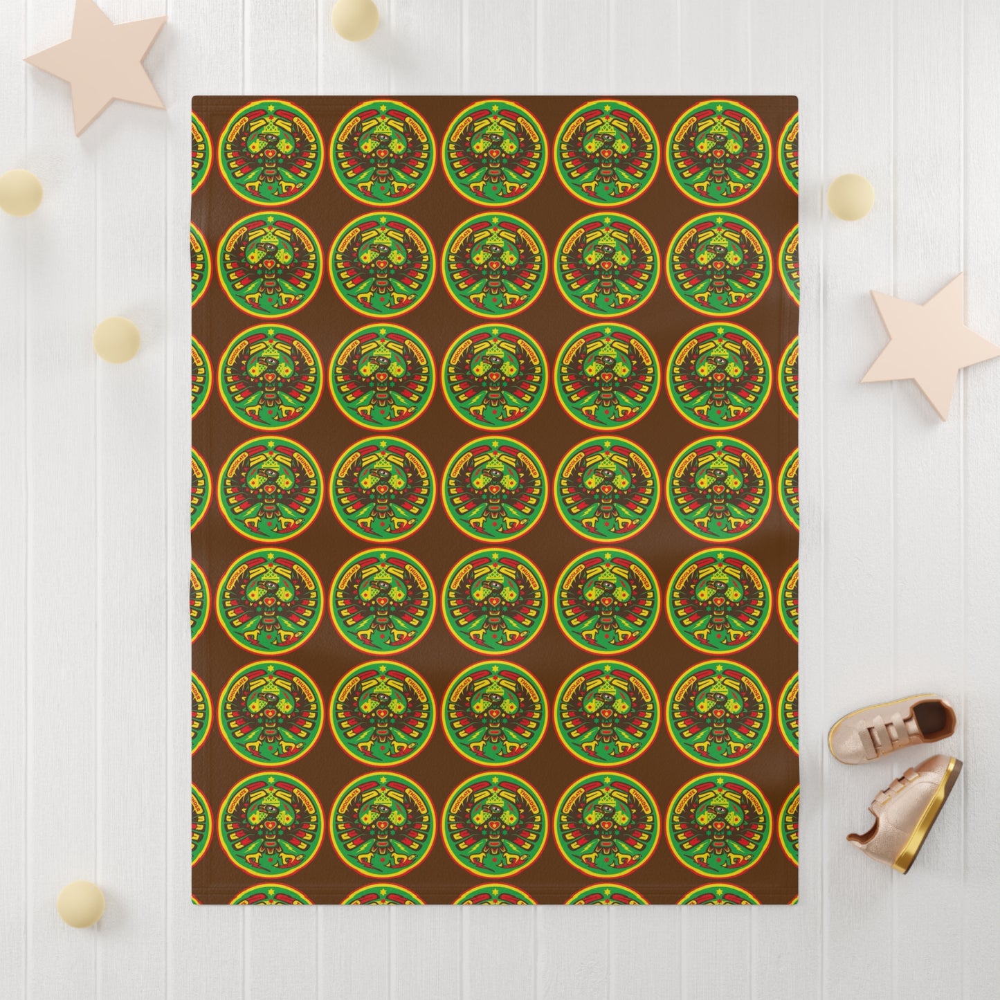 Vibrant Soft Fleece Baby Blanket, Cozy Nursery Gift, Colorful Baby Shower Present, Holiday Decor, Cute Modern Nursery