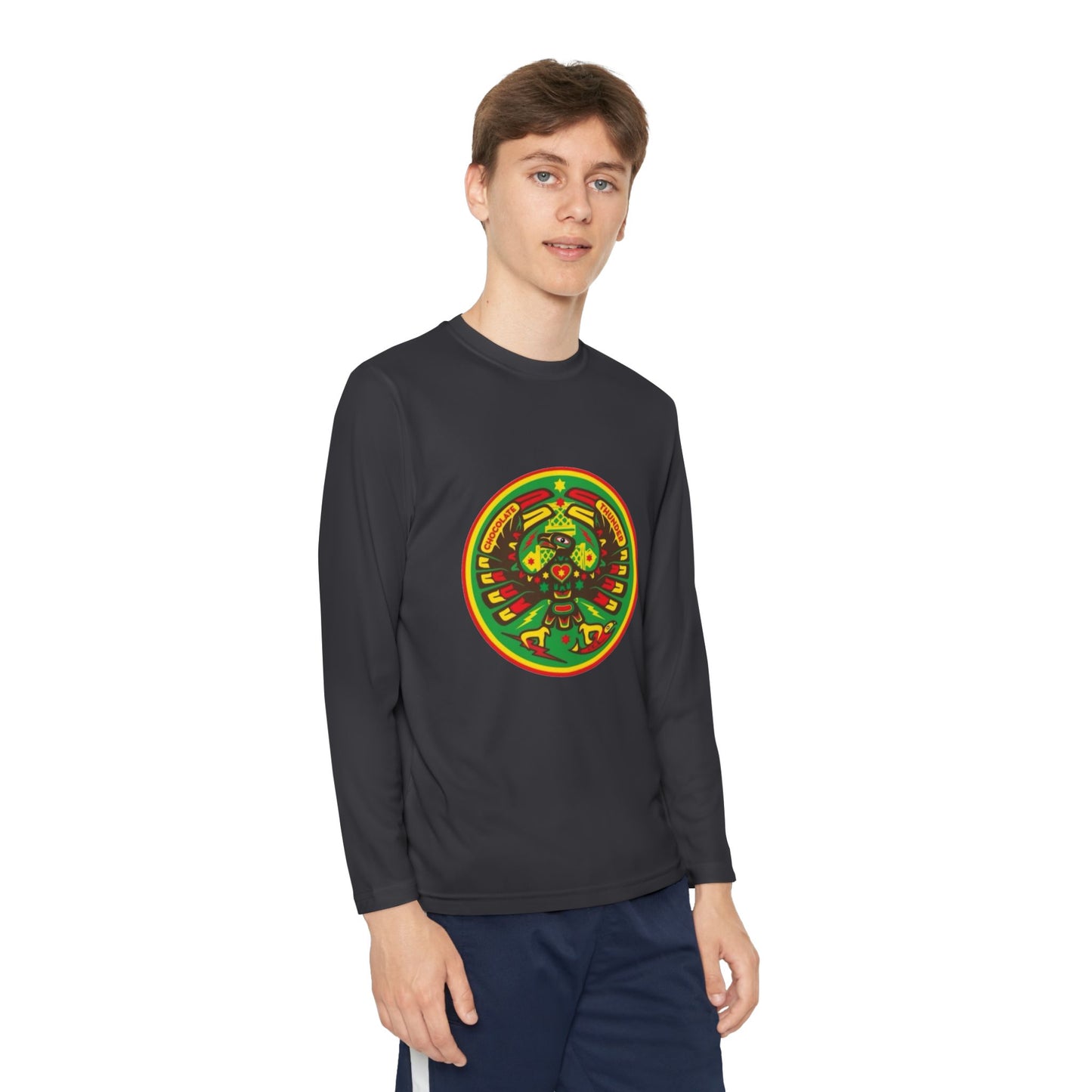 Youth Long Sleeve Spirit Tee, Cool Youth Tee, Vibrant Kid's Shirt, Summer Style, Artsy Gift, Unisex Long Sleeve