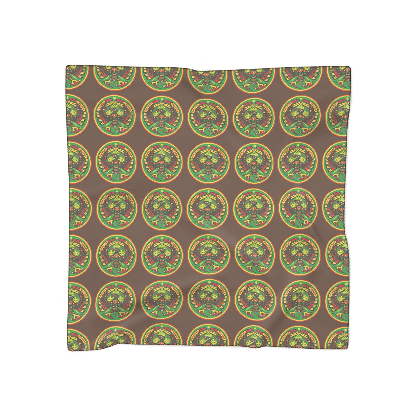 Festive Poly Scarf with Vibrant Holiday Pattern