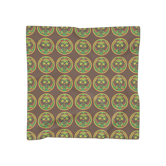 Festive Poly Scarf with Vibrant Holiday Pattern