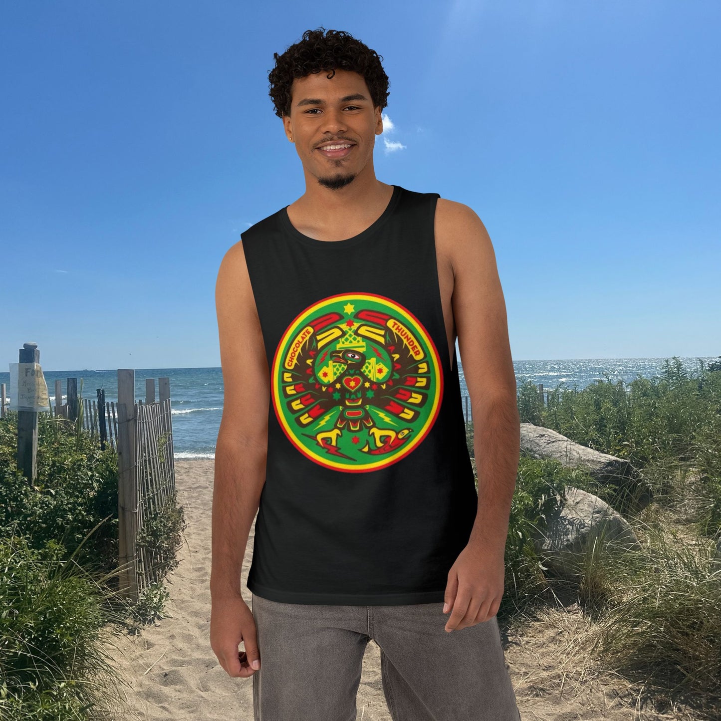 Colorful Unisex Barnard Tank - Vibrant Graphic Sleeveless Top for Festivals, Summer Wear, Relaxing Days, Gifts