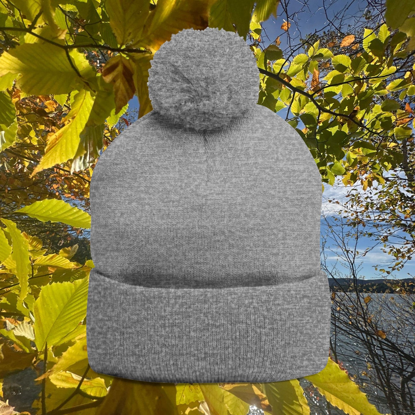 Pom-Pom Knit Cap (Embroidery)