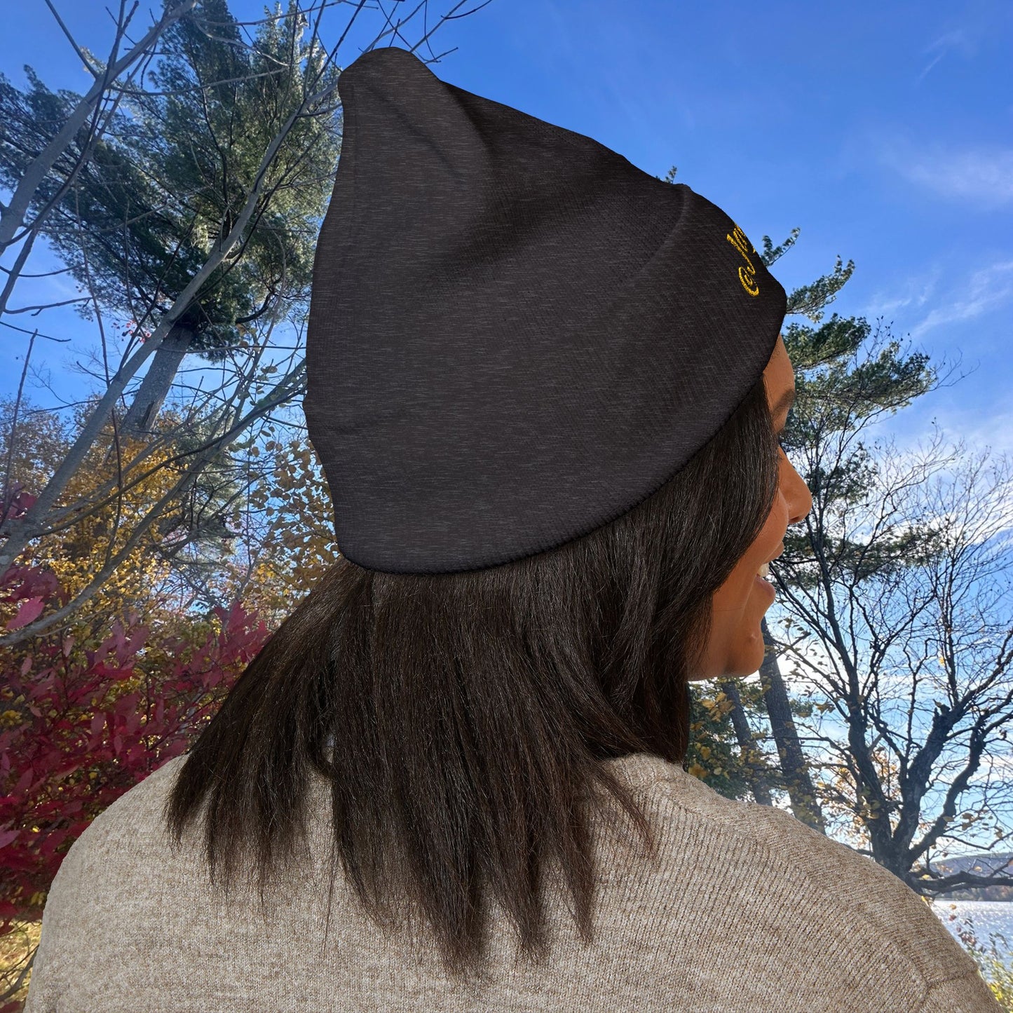 Classic Embroidered Cuffed Beanie for Trendy Style, Perfect Winter Gift, Streetwear Staple, Unisex Warm Hat