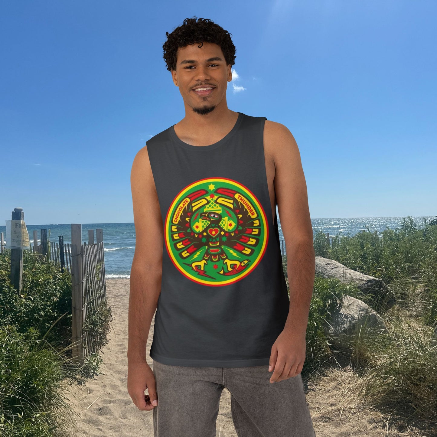 Colorful Unisex Barnard Tank - Vibrant Graphic Sleeveless Top for Festivals, Summer Wear, Relaxing Days, Gifts