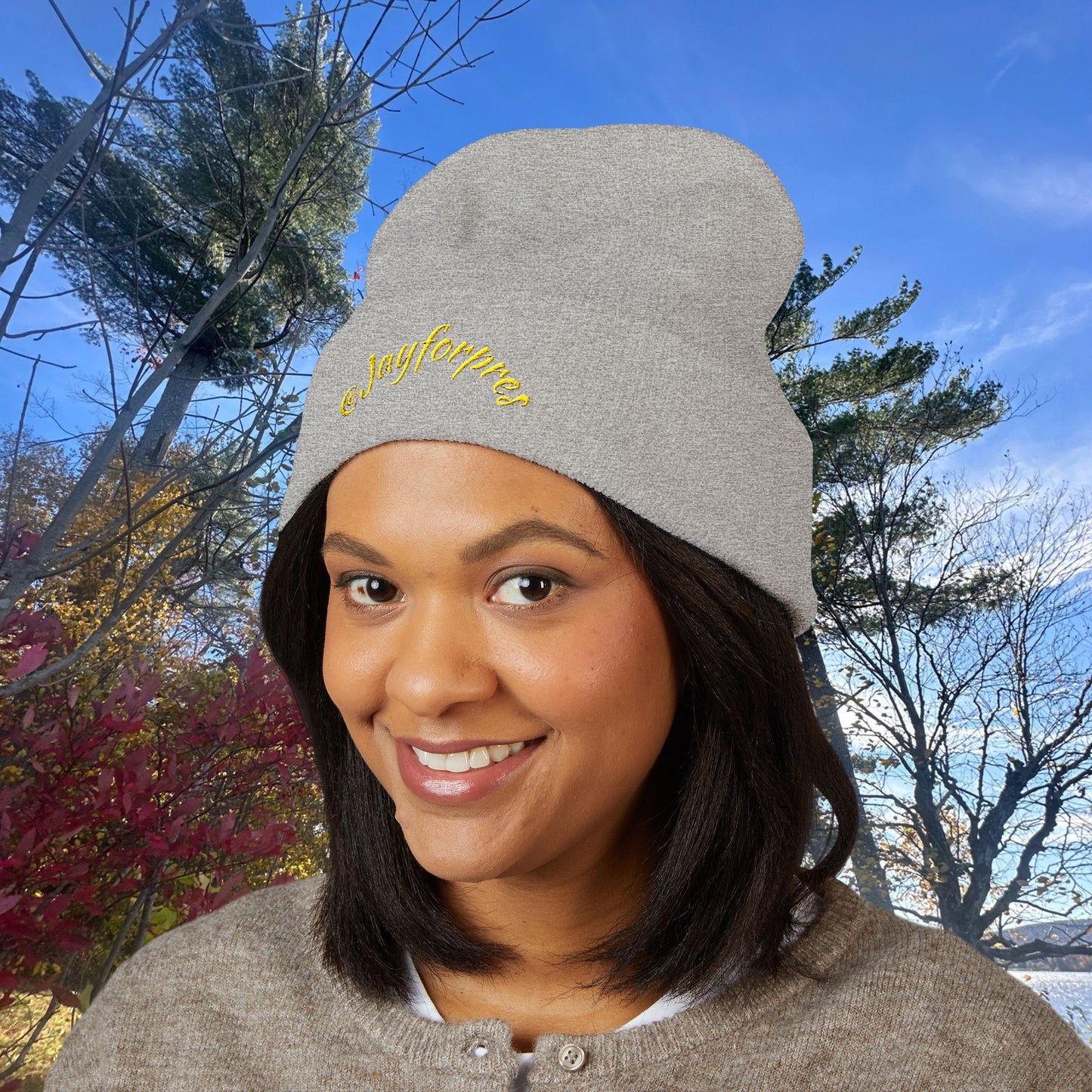 Classic Embroidered Cuffed Beanie for Trendy Style, Perfect Winter Gift, Streetwear Staple, Unisex Warm Hat