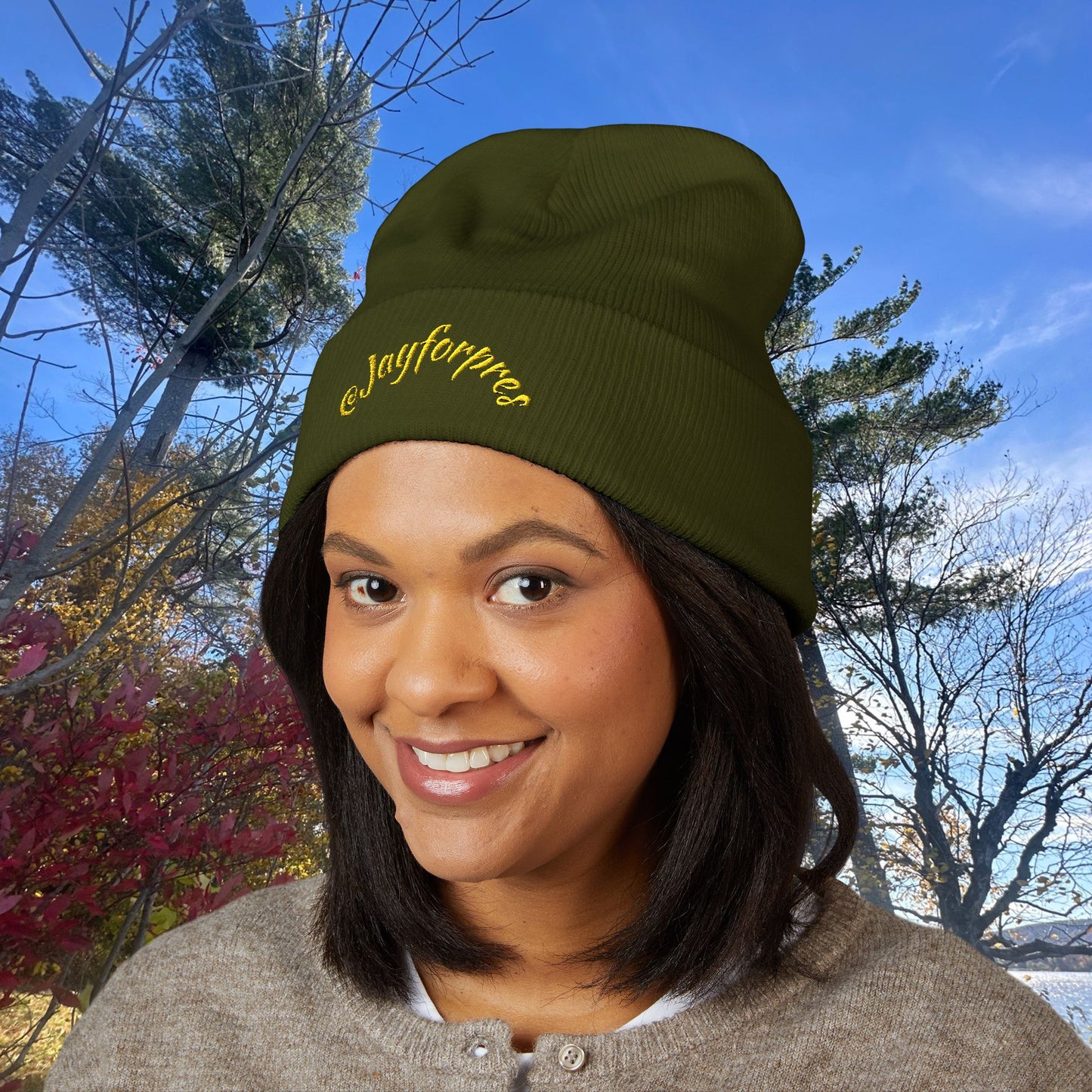 Classic Embroidered Cuffed Beanie for Trendy Style, Perfect Winter Gift, Streetwear Staple, Unisex Warm Hat