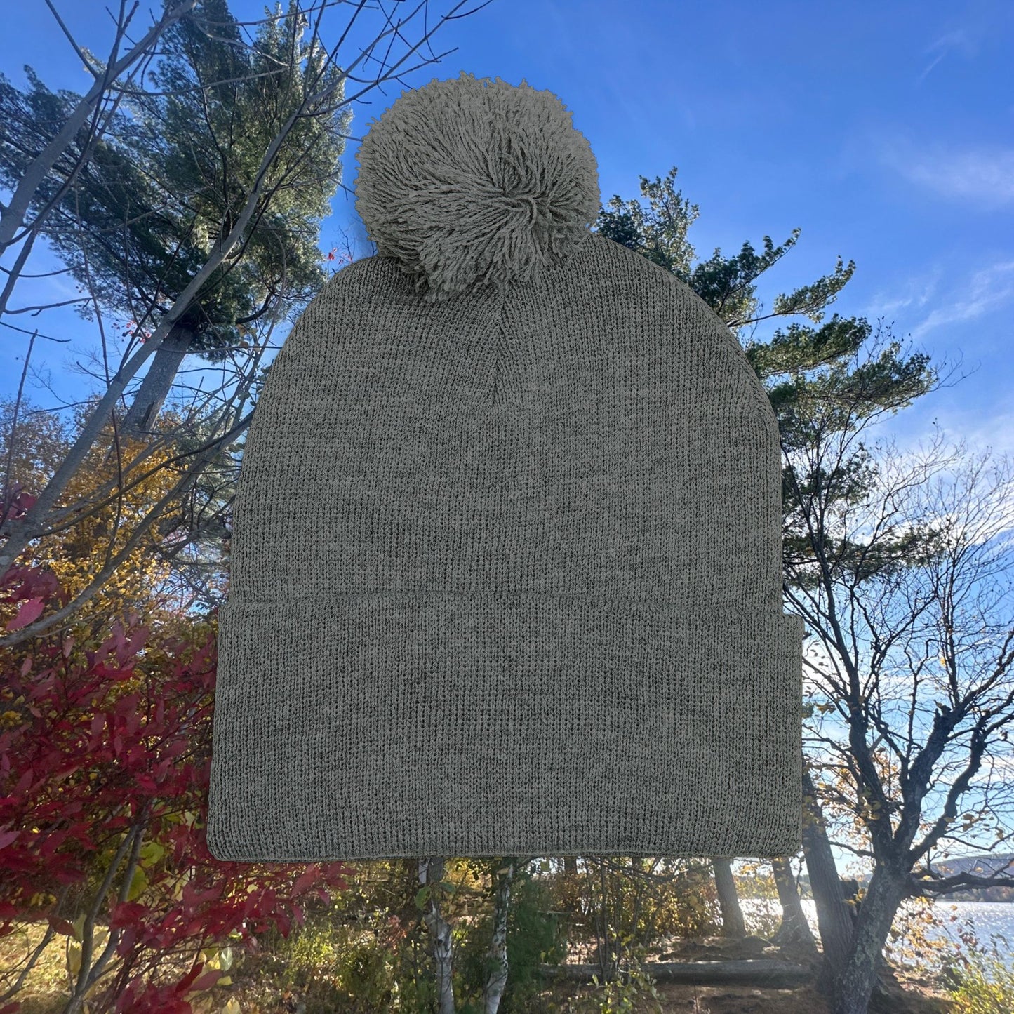 Pom-Pom Knit Cap with Custom Embroidery, Cozy Winter Beanie, Personalized Gift for Him/Her, Outdoor Fashion Accessory, Perfect for Holidays