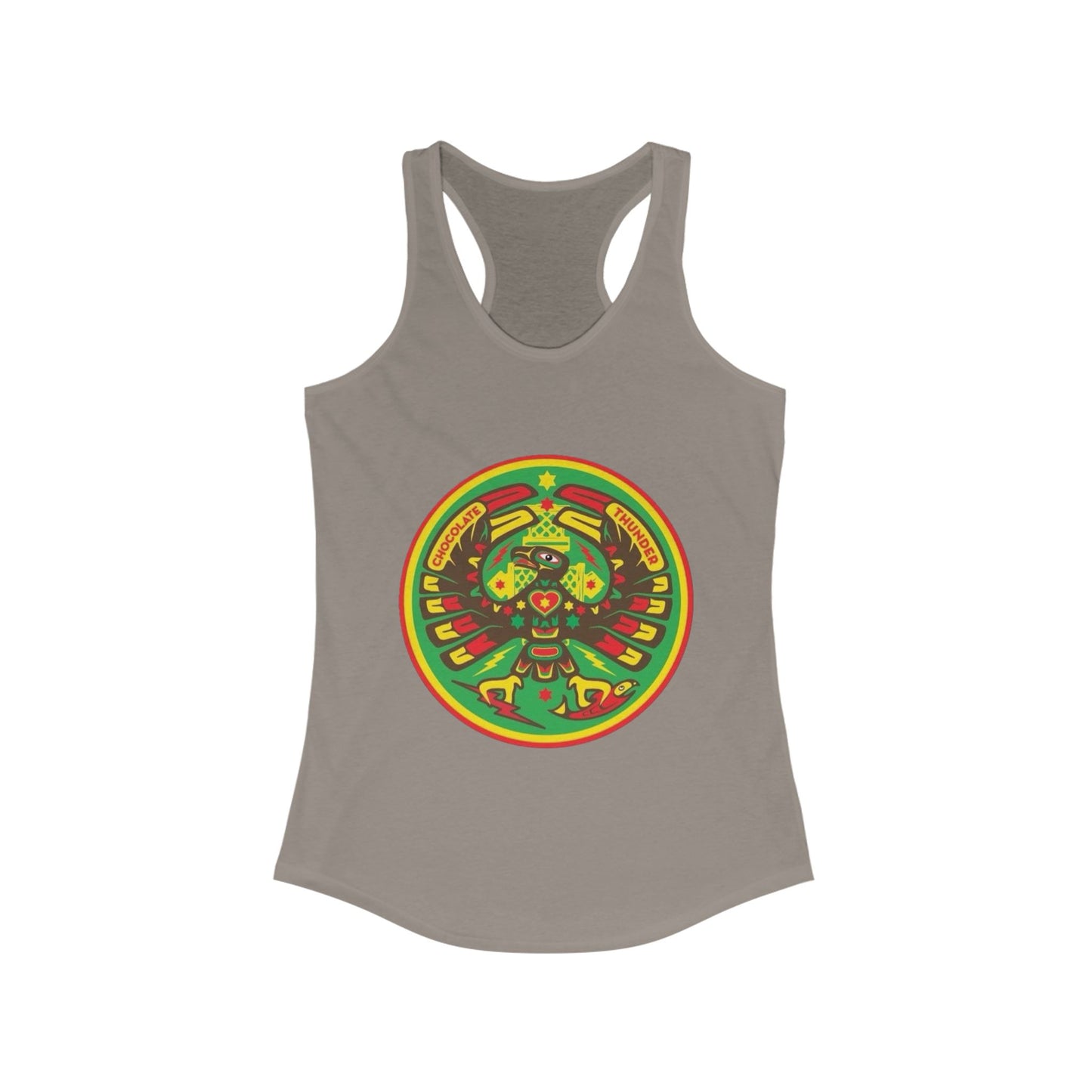 Vibrant Women's Ideal Racerback Tank - Bohemian Art Top, Summer Clothing, Festival Wear, Gift for Her, Ethnic Style Shirt