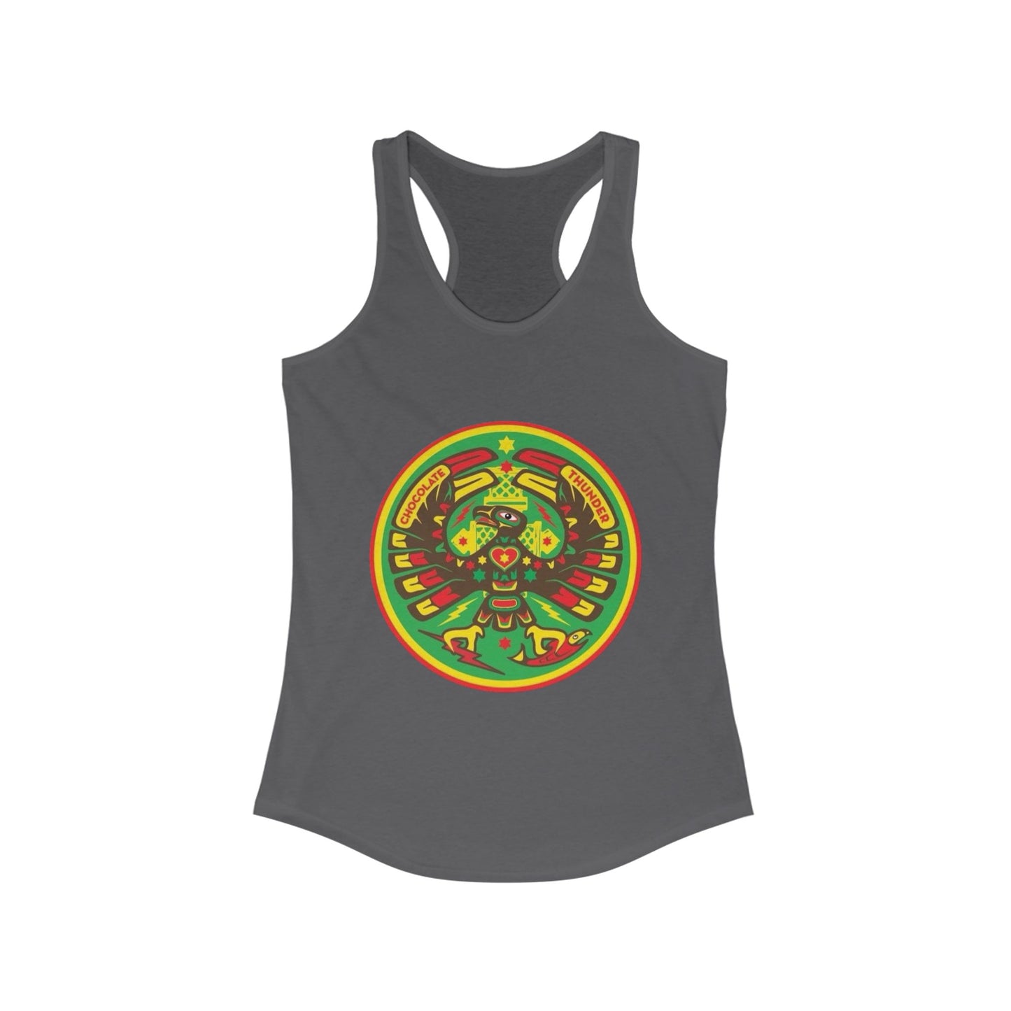 Vibrant Women's Ideal Racerback Tank - Bohemian Art Top, Summer Clothing, Festival Wear, Gift for Her, Ethnic Style Shirt