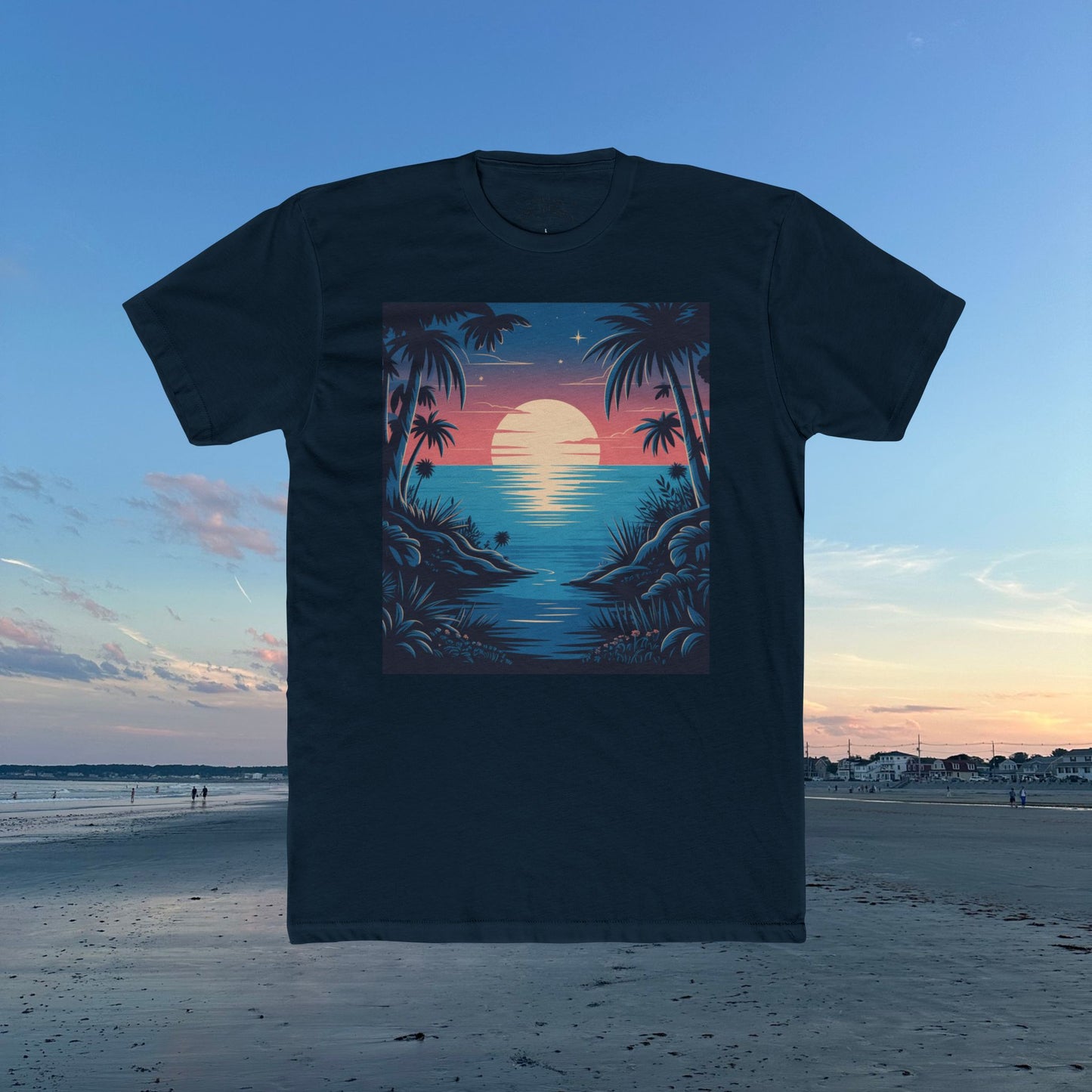 Copy of Sunset Vibes Unisex Cotton Crew Tee, Beach Shirt, Ocean Lover Apparel, Vacation Wear, Summer Fashion, Gift for Nature Enthusiasts
