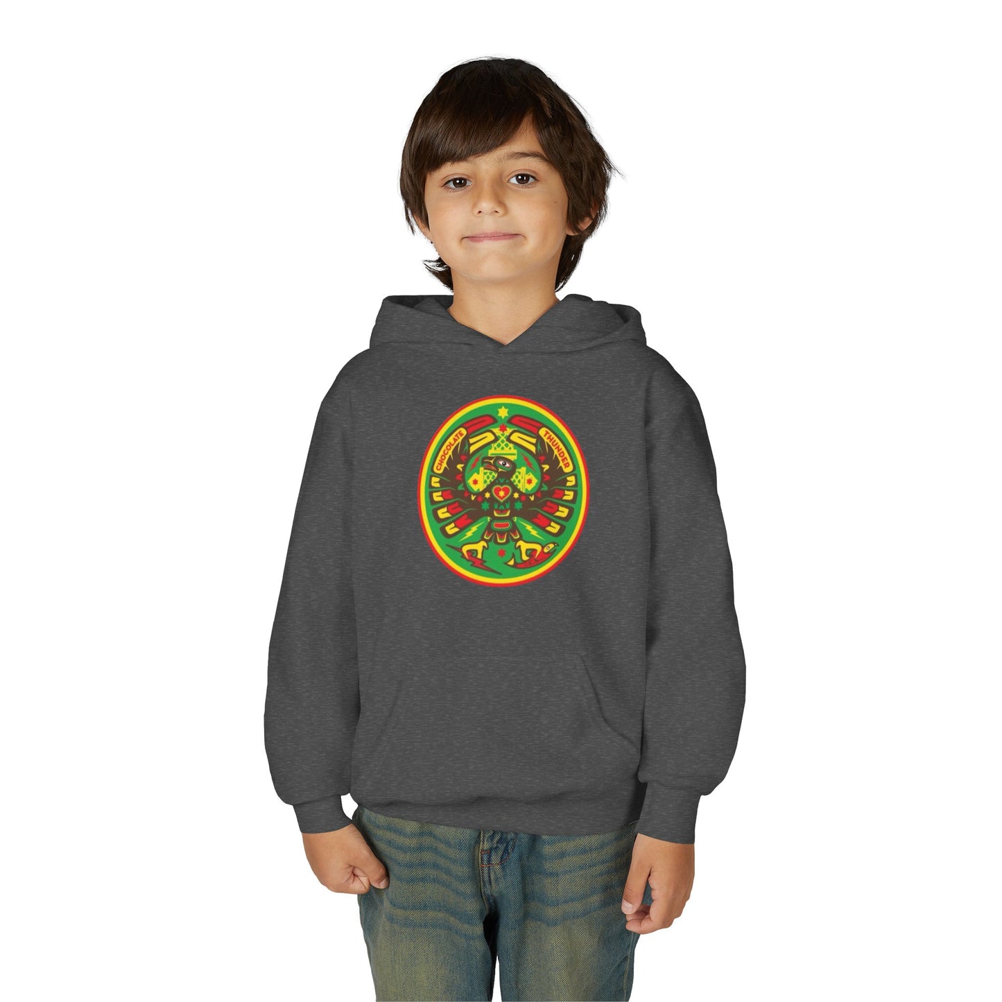 Vibrant Youth Hooded Sweatshirt, Unique Graphic Hoodie, Colorful Apparel for Kids, Stylish Gift for Birthdays, Cool Casual Wear