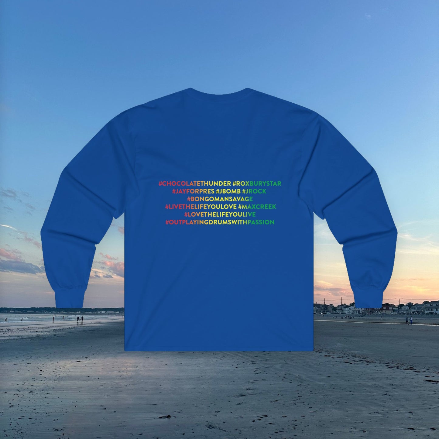 Vibrant Long Sleeve Tee with Inspirational Art, Unisex Cotton Shirt for Bohemian, Festival Wear, Eco-Conscious Style, Gift Idea