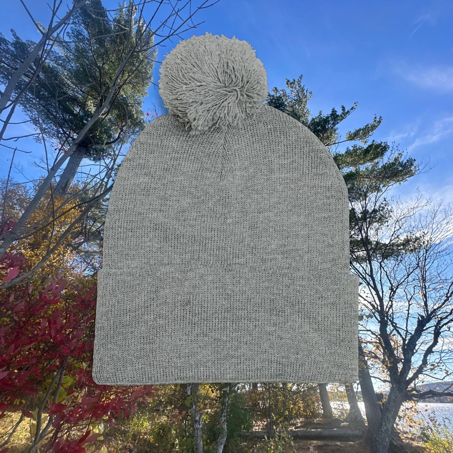 Pom-Pom Knit Cap with Custom Embroidery, Cozy Winter Beanie, Personalized Gift for Him/Her, Outdoor Fashion Accessory, Perfect for Holidays