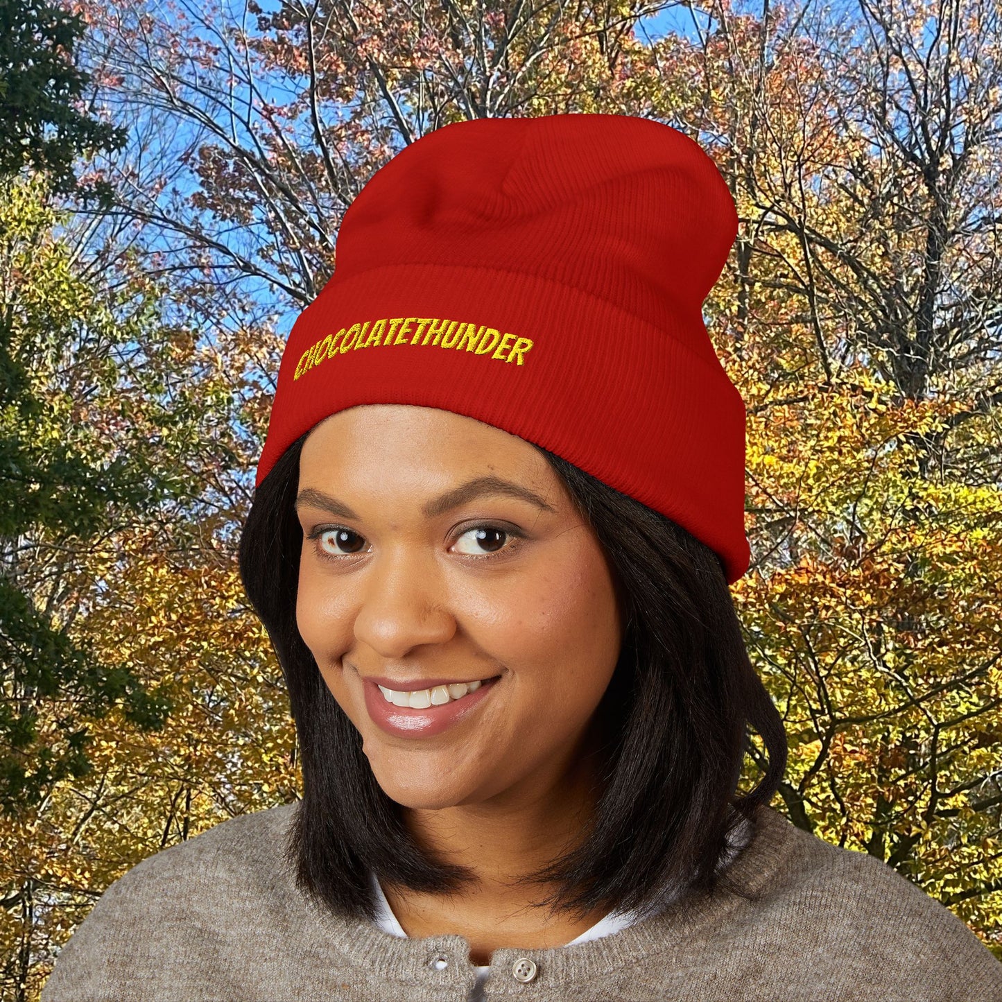 Embroidered Classic Cuffed Beanie - Cozy Winter Hat, Gifts for Her, Warm Beanie, Stylish Headwear, Trendy Knit Cap