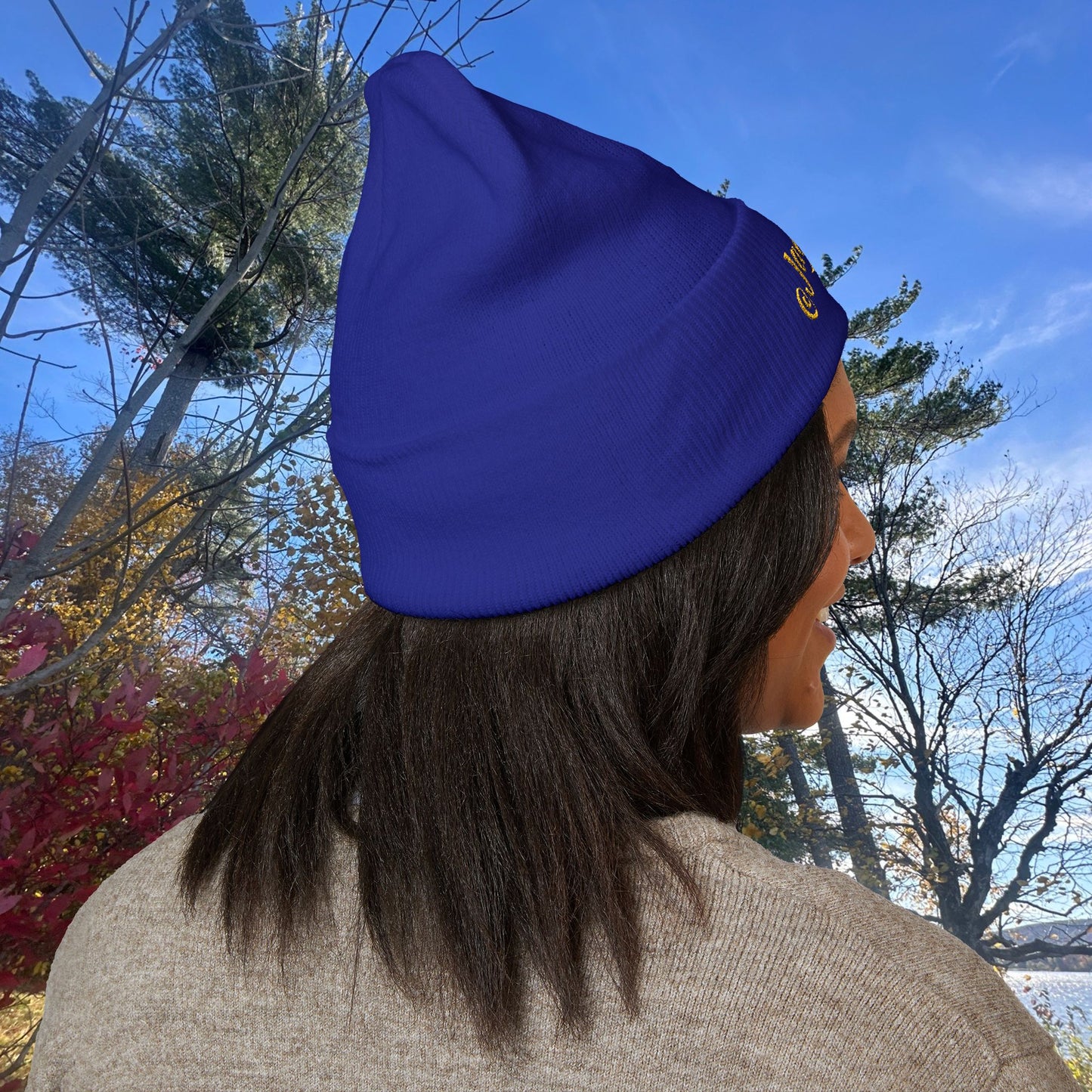 Classic Embroidered Cuffed Beanie for Trendy Style, Perfect Winter Gift, Streetwear Staple, Unisex Warm Hat