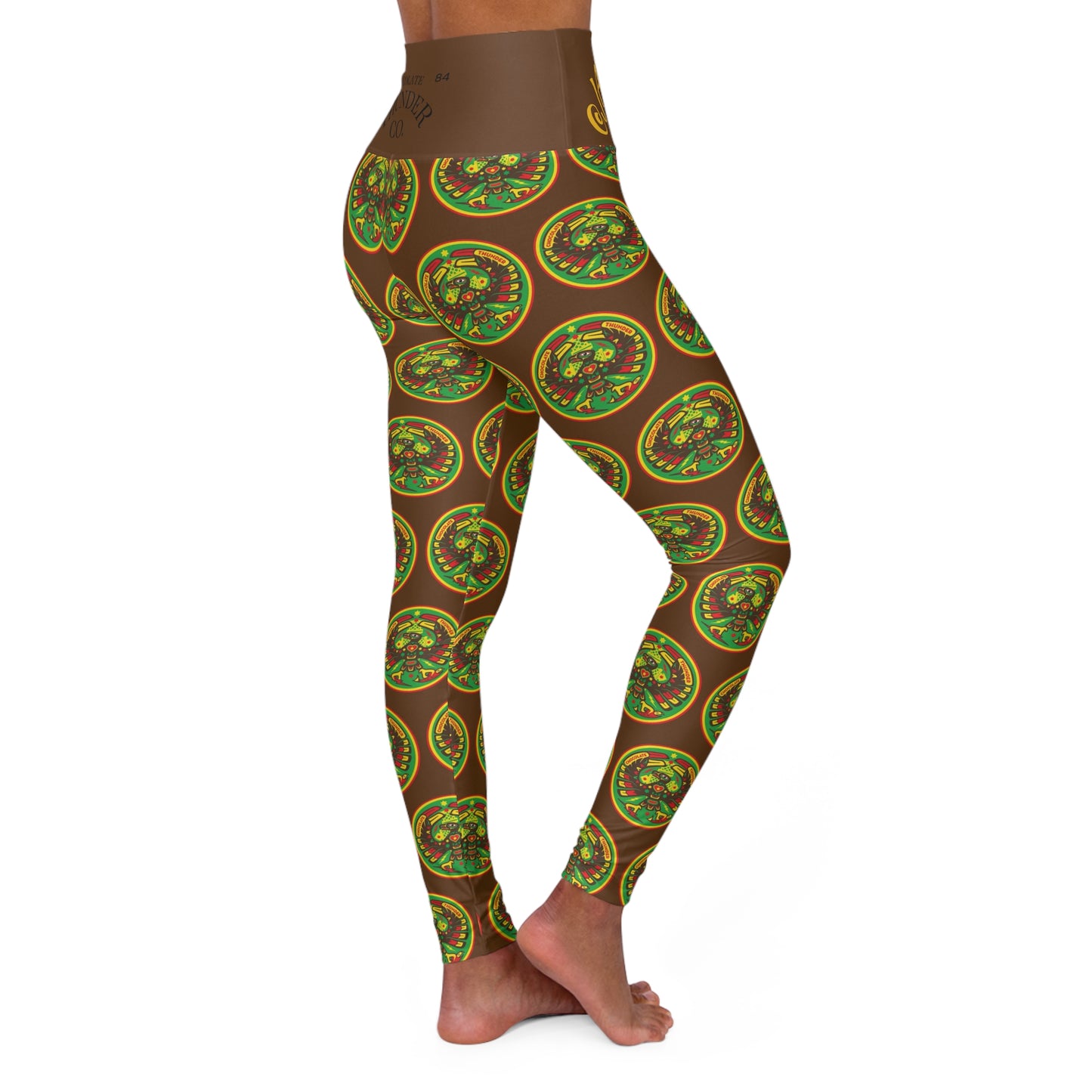 High Waisted Yoga Leggings - Colorful Eco-Friendly Workout Pants, Perfect for Yoga, Exercise, Activewear, Gift for Fitness Enthusiasts