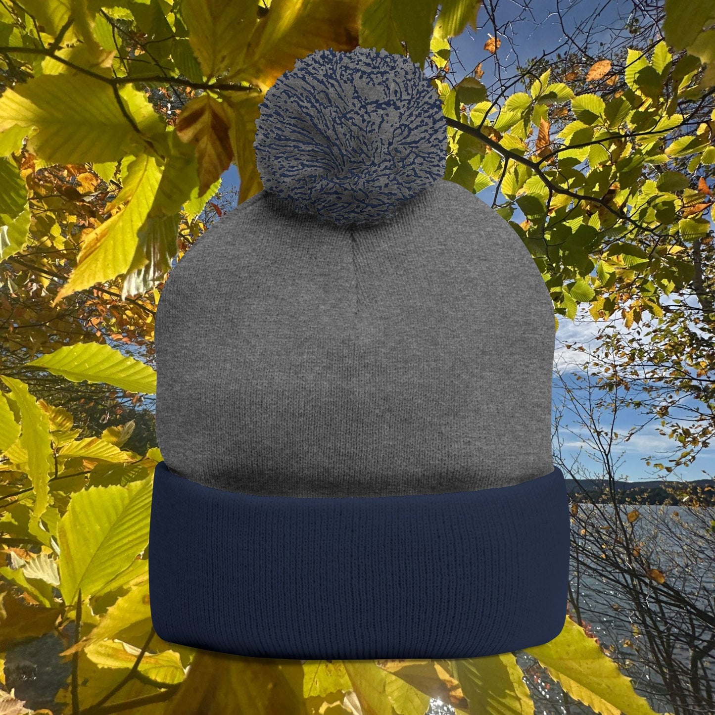Pom-Pom Knit Cap (Embroidery)