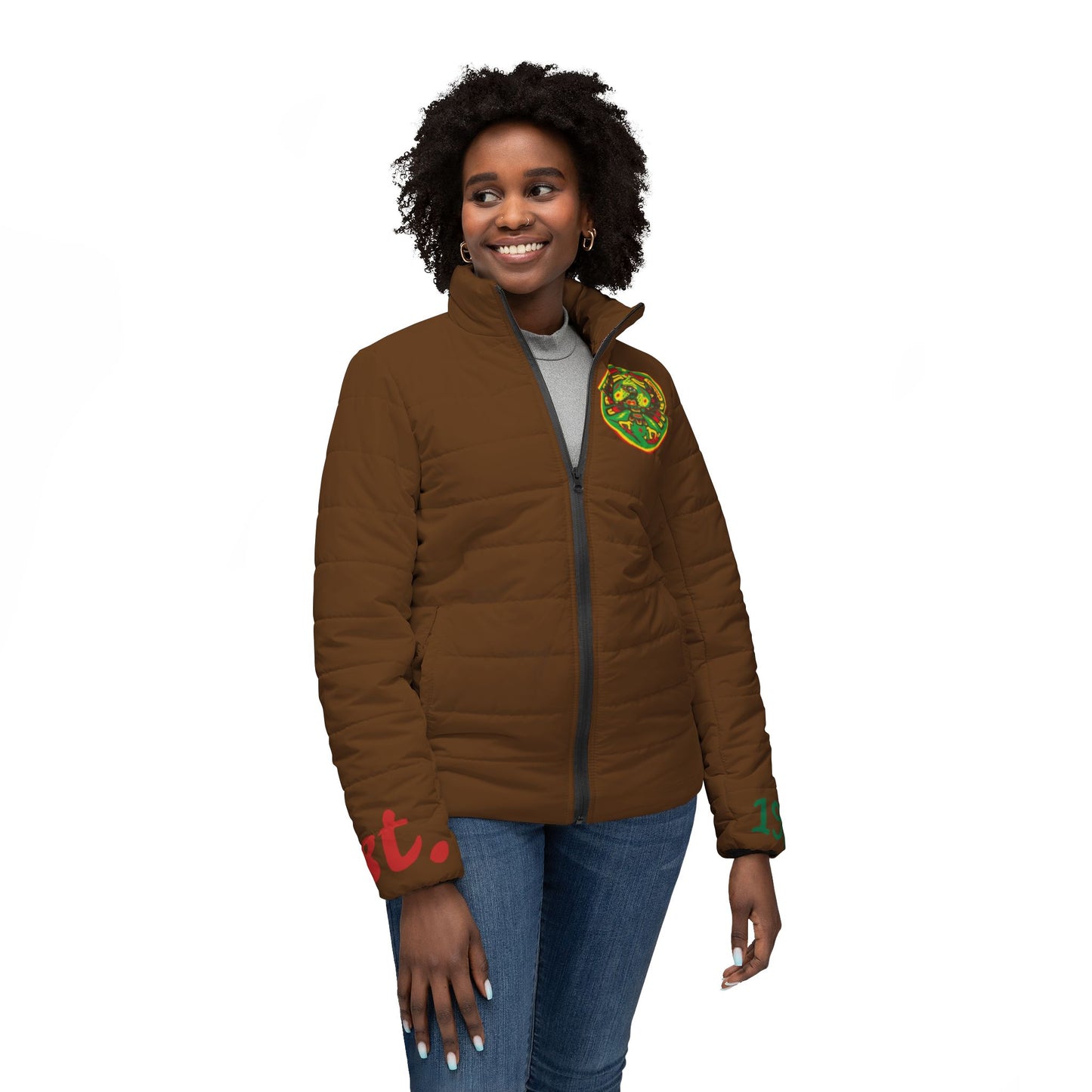 Stylish Women’s Puffer Jacket with Unique Design, Winter Outerwear, Cozy Gift Idea, Holiday Fashion, Trendy Jacket