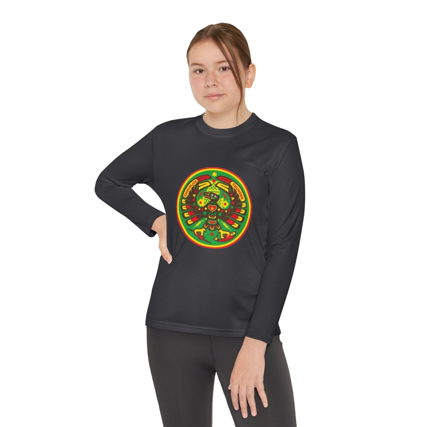 Youth Long Sleeve Spirit Tee, Cool Youth Tee, Vibrant Kid's Shirt, Summer Style, Artsy Gift, Unisex Long Sleeve