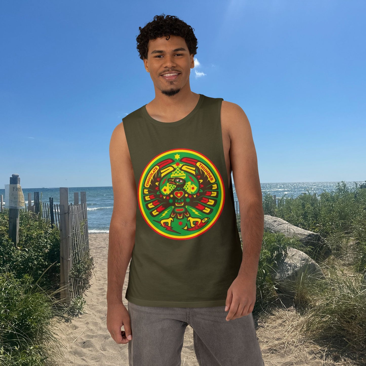 Colorful Unisex Barnard Tank - Vibrant Graphic Sleeveless Top for Festivals, Summer Wear, Relaxing Days, Gifts