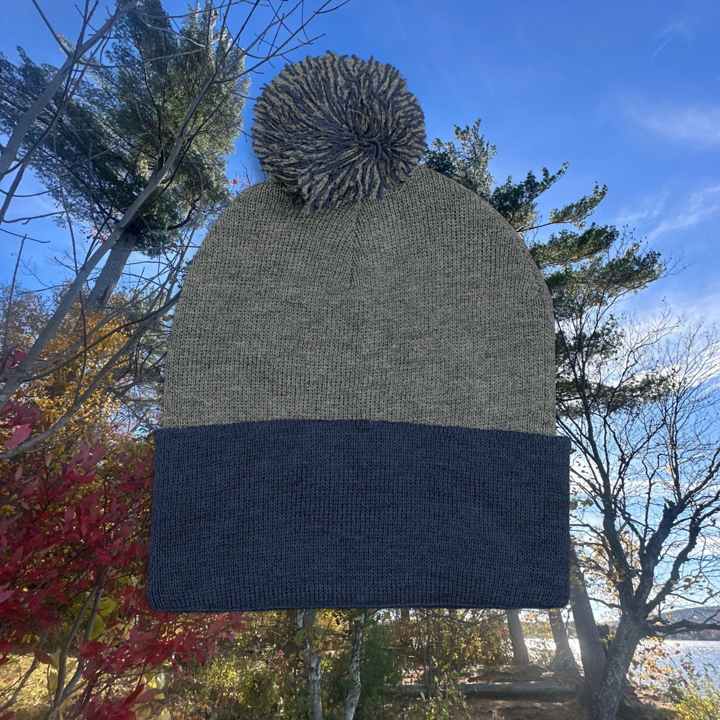 Pom-Pom Knit Cap with Custom Embroidery, Cozy Winter Beanie, Personalized Gift for Him/Her, Outdoor Fashion Accessory, Perfect for Holidays