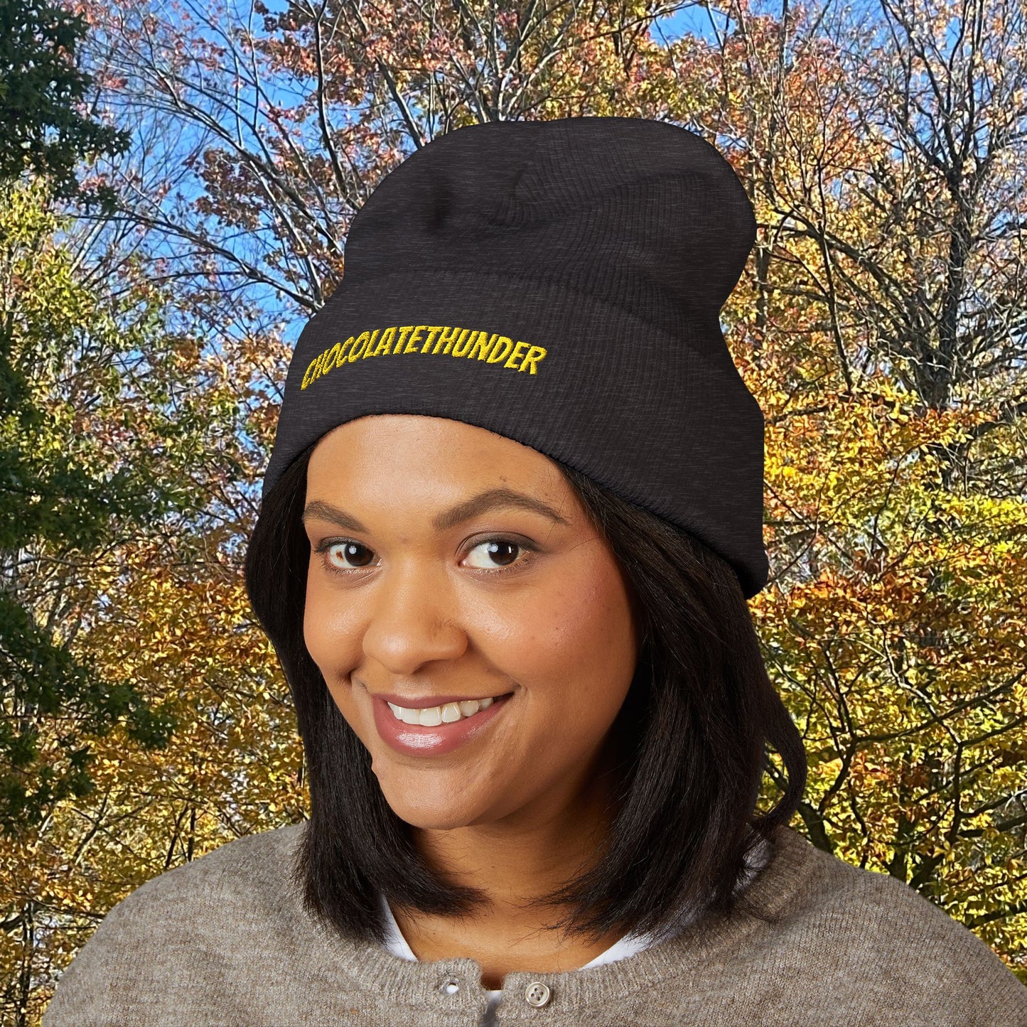 Embroidered Classic Cuffed Beanie - Cozy Winter Hat, Gifts for Her, Warm Beanie, Stylish Headwear, Trendy Knit Cap