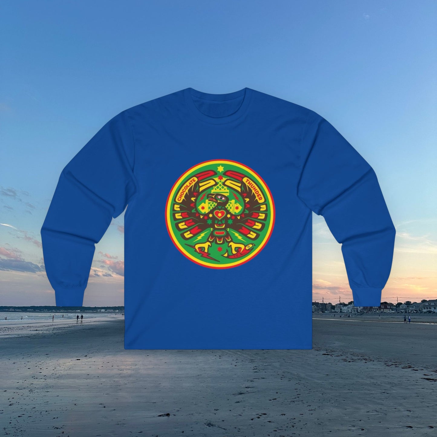 Vibrant Long Sleeve Tee with Inspirational Art, Unisex Cotton Shirt for Bohemian, Festival Wear, Eco-Conscious Style, Gift Idea