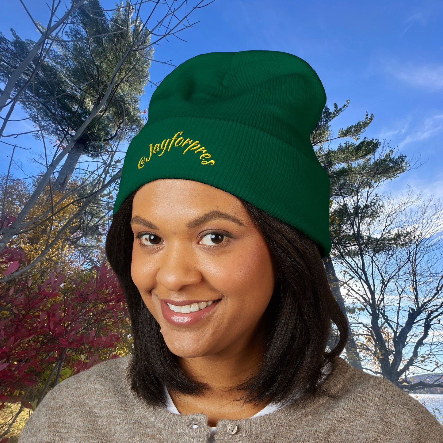 Classic Embroidered Cuffed Beanie for Trendy Style, Perfect Winter Gift, Streetwear Staple, Unisex Warm Hat
