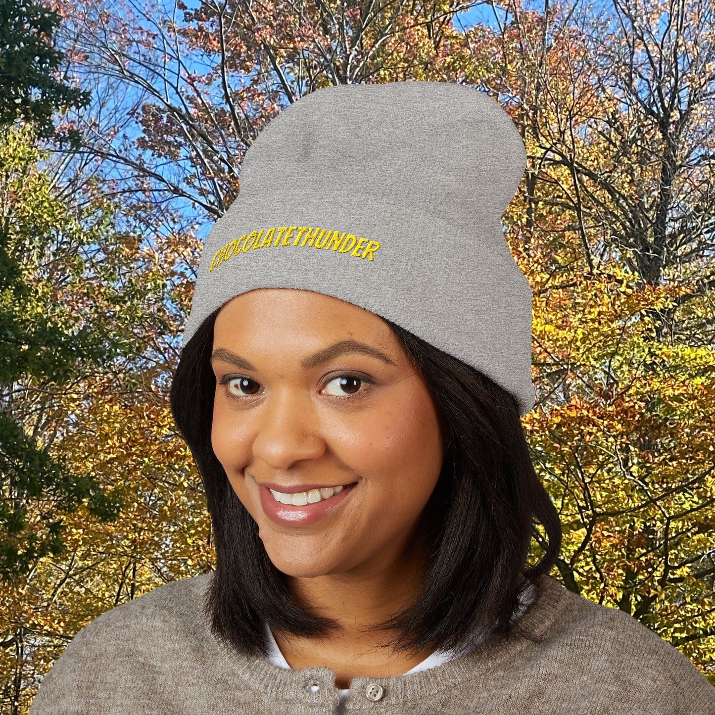 Embroidered Classic Cuffed Beanie - Cozy Winter Hat, Gifts for Her, Warm Beanie, Stylish Headwear, Trendy Knit Cap
