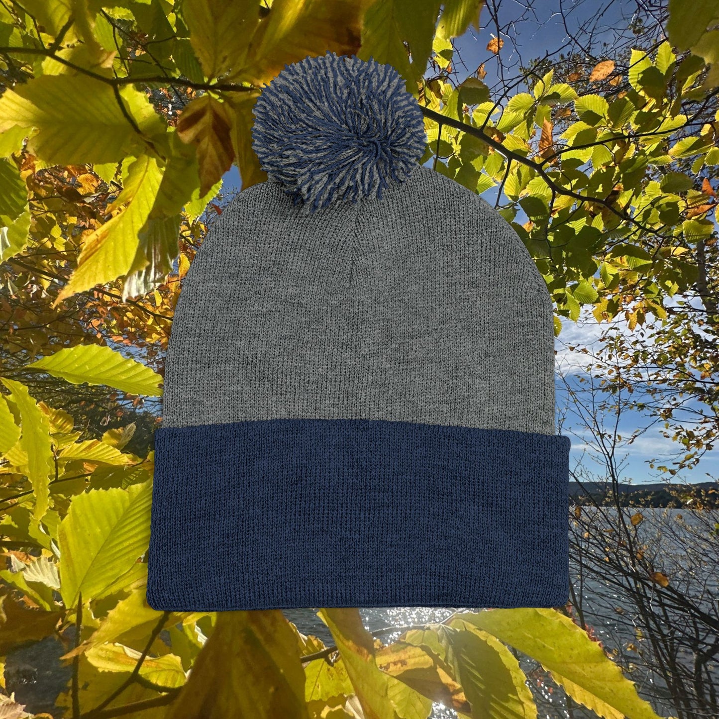 Pom-Pom Knit Cap (Embroidery)